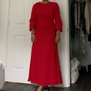 Rooscier long maxi red dress